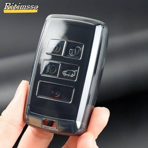 Transparent Smoke TPU Key Cover for Range Rover Smart Key