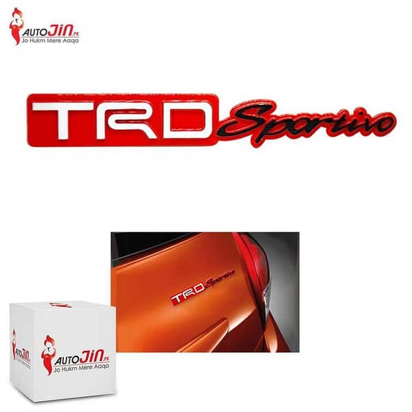 TRD Sportivo Red Metal Car Sticker Emblem Badge