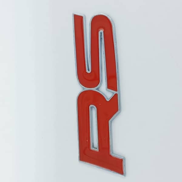 3D RS Metal Logo Car Stickers for Trunk, Front Hood, and Grille - Red/Silver - Suitable for All Cars and Bikes