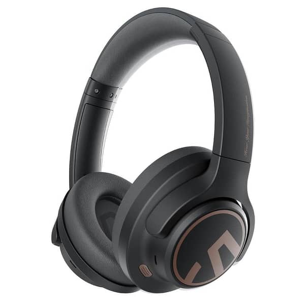 SoundPEATS Space Bluetooth Wireless Headphones - Foldable Design with Noise-Cancelling Microphone and Long Battery Life for Sports and Smartphones