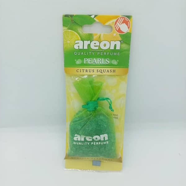 AREON Pearls I Citrus Squash Car & Home Hanging Air Freshener