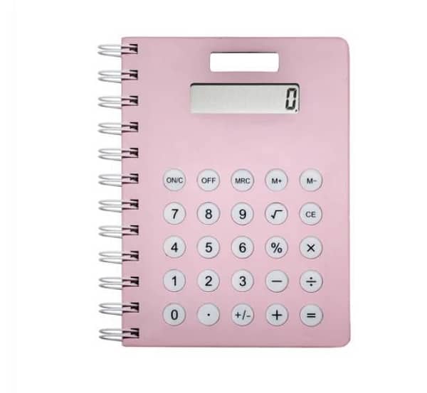Spiral Notebook with Calculator
