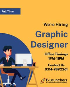 We are hiring Graphic designers, Video editors and Copywriters .