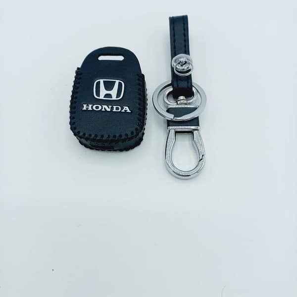 HONDA CITY 2022 Leather Key Cover with Key Chain and Nano Light