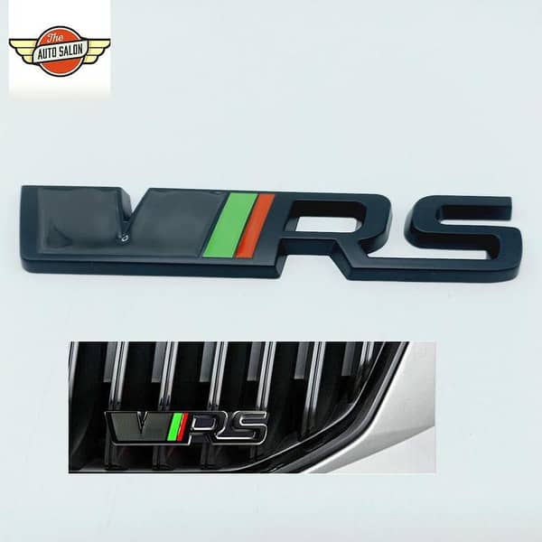 RS 3D Metal Emblem Badge for Vehicle Grills and Trunks