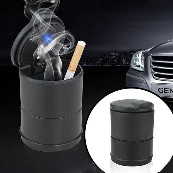 Black Car Ashtray with LED -4SB-