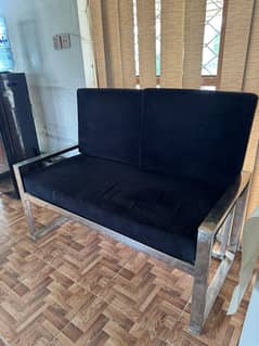 Steel sofas 2 seater, 5 pieces available