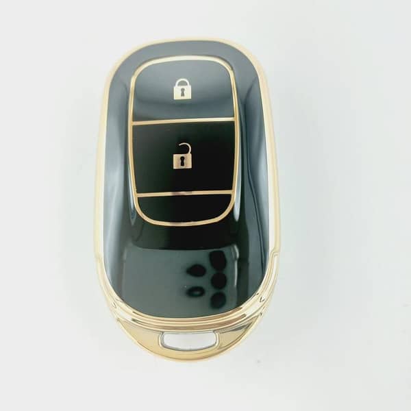 TPU Remote Cover for Honda HR-V 2022 - Black and Gold