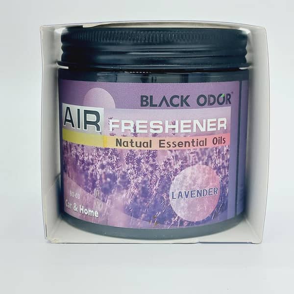 Lavender Black Odor Air Freshener Gel for Home and Car