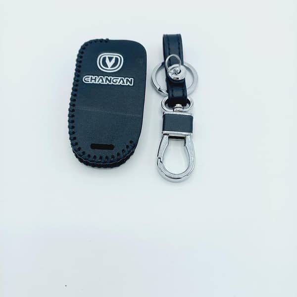 Changan Alsvin Leather Key Cover with Chain and Nano Light for Night Use