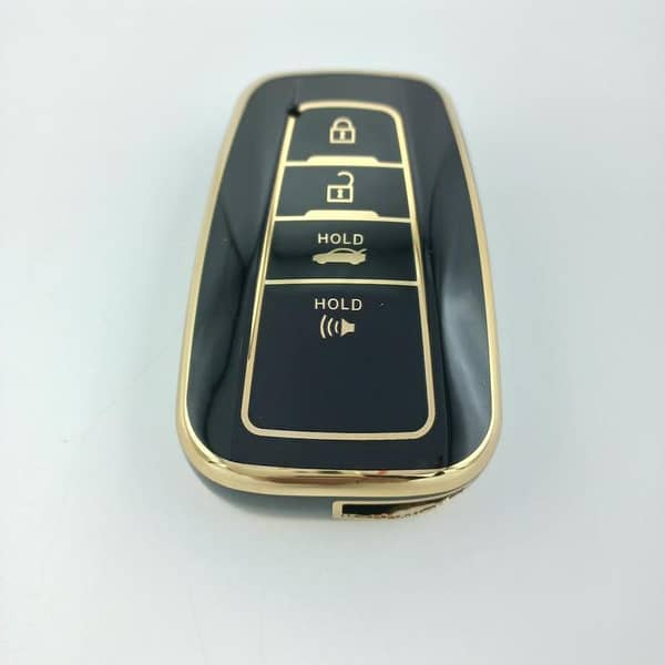 Toyota Land Cruiser 2016-21 TPU Key Cover with Gold-Line Design
