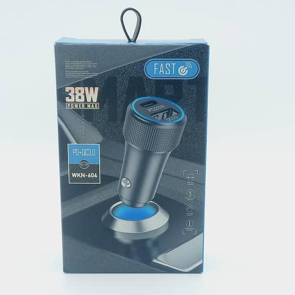 38W Ultra Fast Quick Car Charger with 3-in-1 Data Cable and PD20W