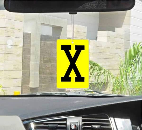 X Perfume Card - Lemon Car Hanging Air Freshener - Yellow