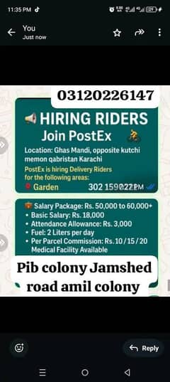 Delivery Rider required