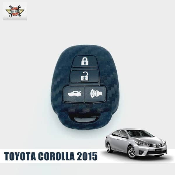 Toyota Corolla 2015-2024 Soft Carbon Key Cover for 4 Buttons