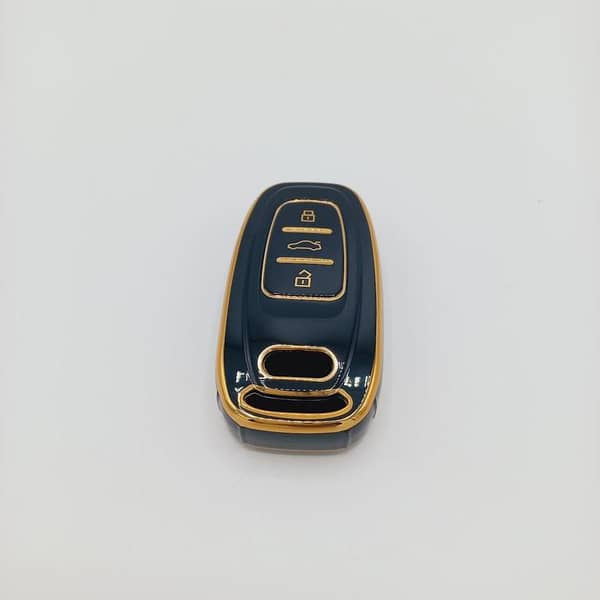 Black-Pure Gold TPU Remote Key Cover for Audi E-tron