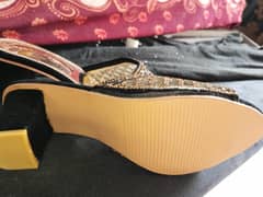 black golden sandal