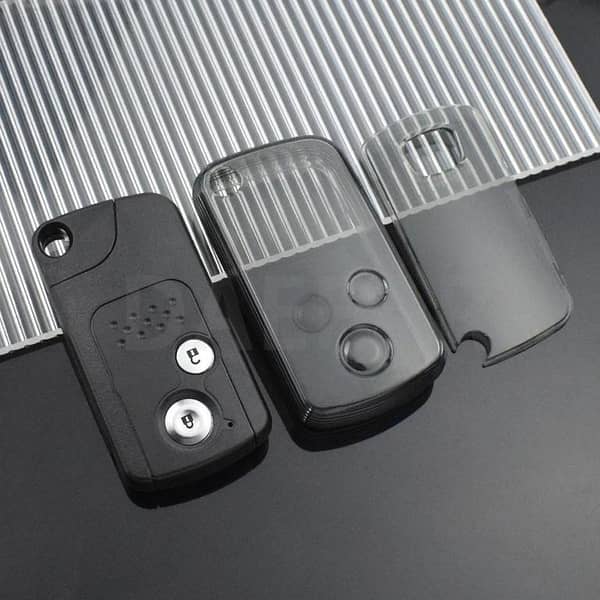 Transparent Smoke TPU Key Cover for Honda Accord, Civic, CRV, and Fit