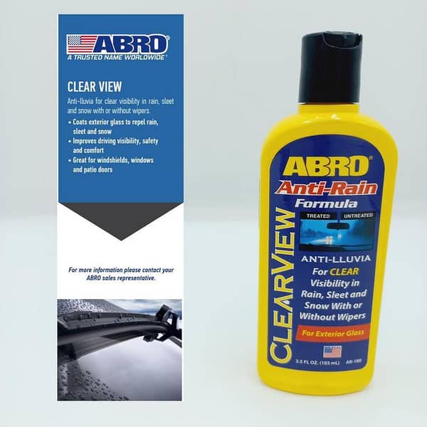 Abro ClearView Anti-Rain Solution for Exterior Glass