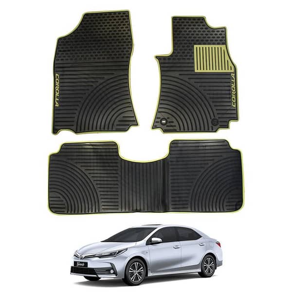 Black PVC Floor Mats for Toyota Corolla (2018-2023)