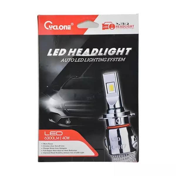 Cyclone LED H4 Headlight 40W 6300K with Cooling Coil Technology