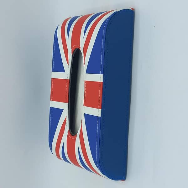 UK Flag Tissue Box for Cars with Free Tissues