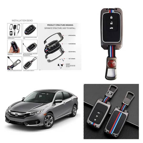 Metal Shell Key Cover for Honda Civic 2016-2021