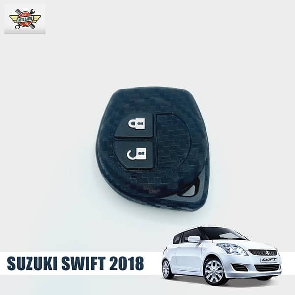 Carbon Key Cover for Suzuki Alto, Wagon R, and Old Swift Models
