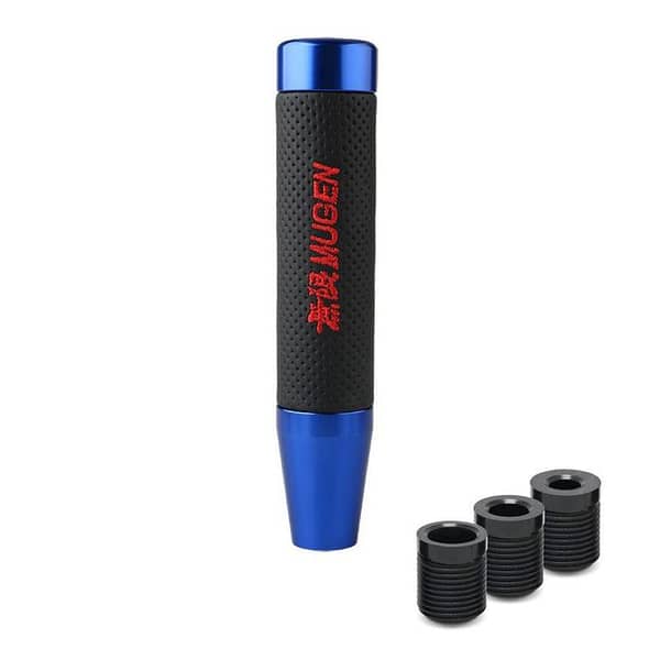 Mugen Gear Shift Knob Universal Leather Aluminum Alloy 18cm - Blue -