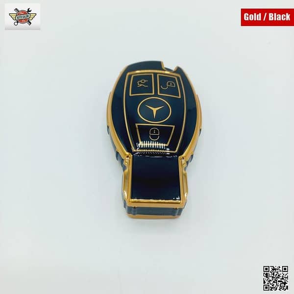 Mercedes S-Class TPU Remote Key Cover in Black and Pure Gold