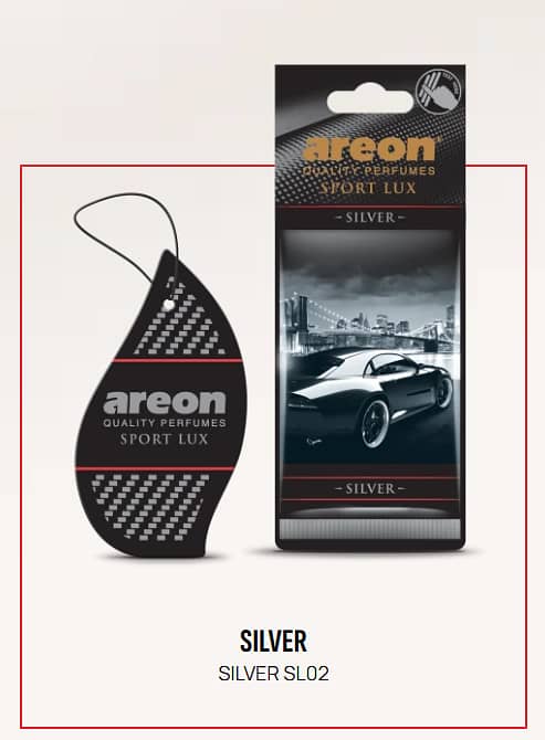 Areon Sport Lux Silver Hanging Card Air Freshener