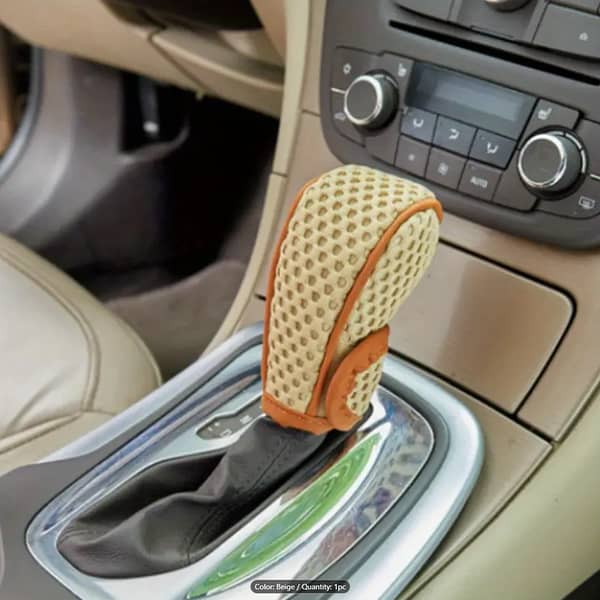 Beige Universal Car Shifter Knob Cover
