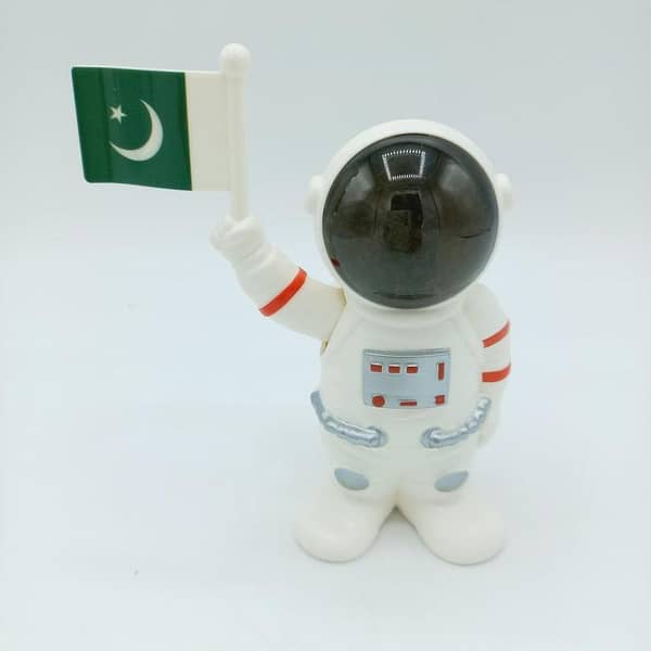 White Solar-Powered Waving Astronaut for Car Decoration