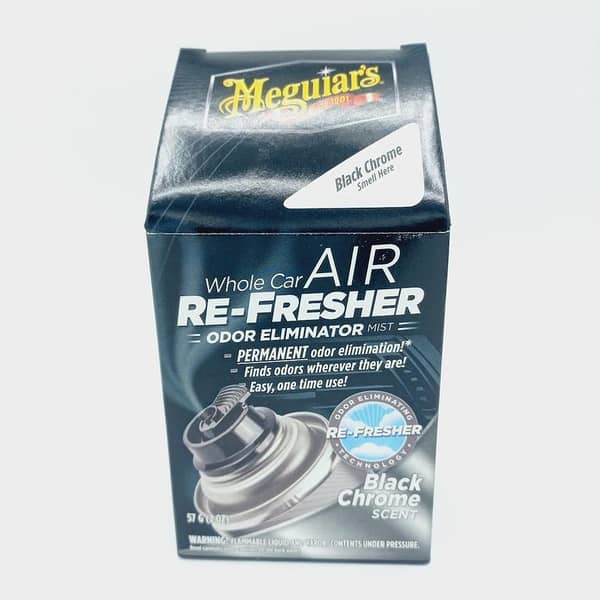 Meguiar's 2 oz Whole Car Air Re-Fresher Mist - Black Chrome Scent for Odor Elimination