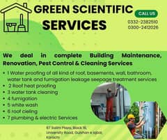 Building Maintenance, Waterproofing, Pest control in Karachi