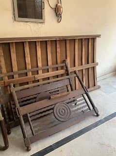 Single bed with chair or side table