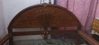 wooden double bed with out mattress