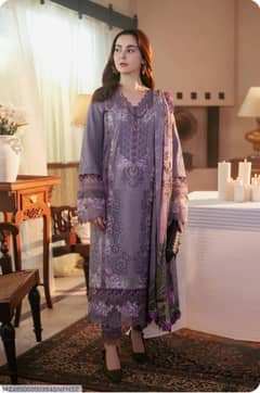 3 PCS UNSTITCHED EMBROIDERED SUIT