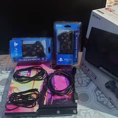 ps3 jailbreak with box + 2 wireless remote box pack
