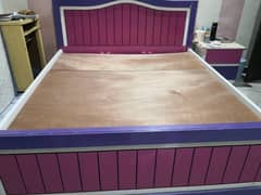 Wooden Bed, Side Tables with Mattress FOR SALE