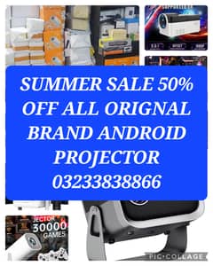Summer Sale 50% off All Full Hd 4k  Android  multimedia Projectors .