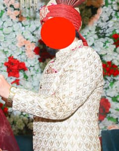 Groom Sherwani – Heavy Work | With Qulla & Khusa | Like New