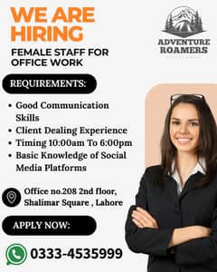 Female Office Assistant – Ads & Marketing