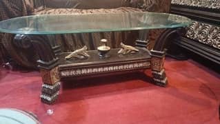 3 Glass 12mm Tables Chinuti Wood Fine Quality and Deco Paint