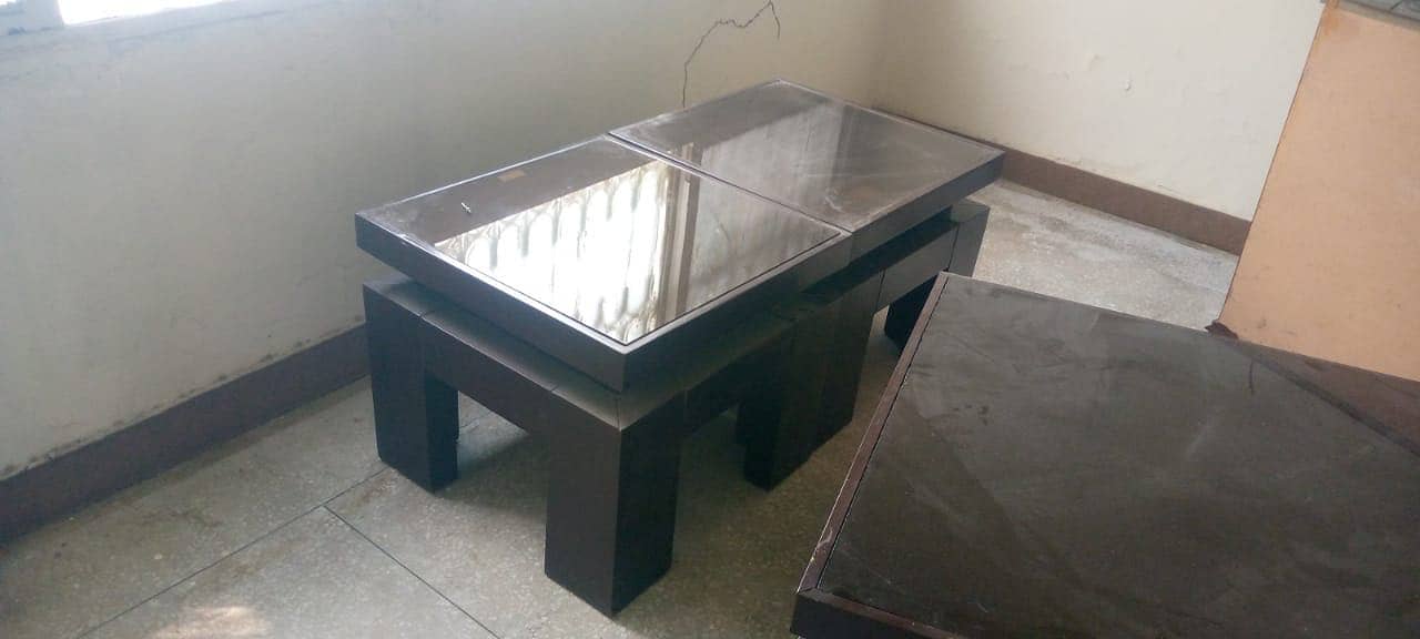 Dressing table with mirror and center table with 2 side tables 1