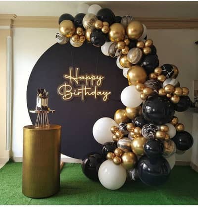 Balloons Decor, Lights, Event Planner, birthday, Flowers, Djsound, SMD