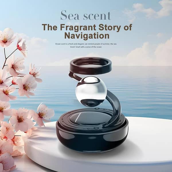 Car Fragrance Decoration Solar Ring Auto Rotating