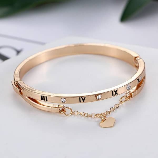 The Jewels Gallery Love Roman Number Bracelets and Bangles in European and American Styles for Women and Girls