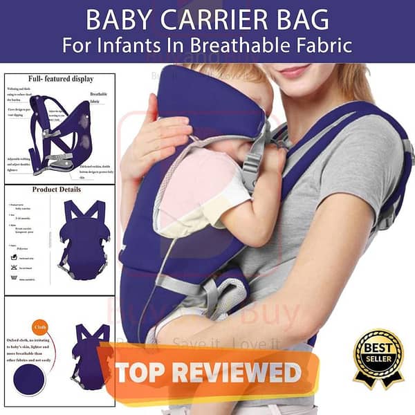 Ergonomic Baby Kangaroo Backpack Carrier for Infants in Breathable Fabric