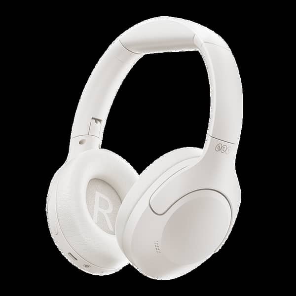 QCY H3 Lite Wireless Over-Ear Headphones with ANC and 40mm Driver - White